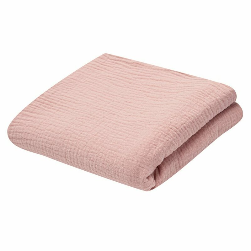 New Baby Paturica bebe 70x100 cm din muselina pink