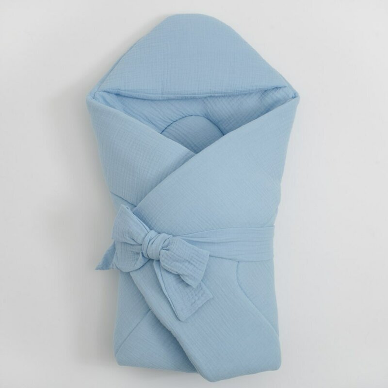 New Baby Paturica de infasat din muselina 100 bumbac 75x75 cm blue