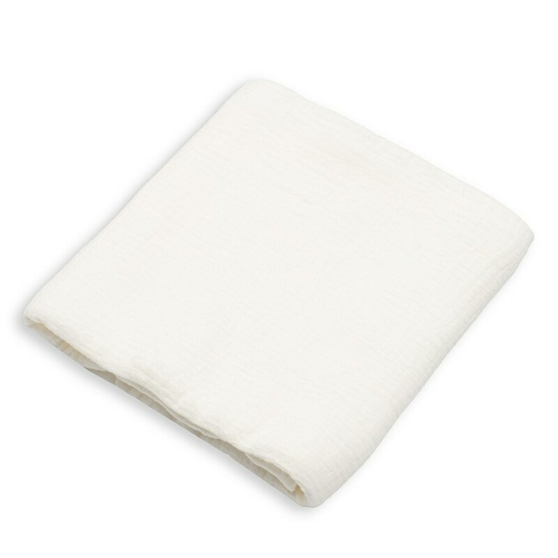 New Baby Paturica moale bebe 60x60 cm din muselina 100 bumbac organic white