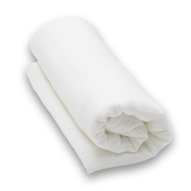 New Baby Paturica moale bebe 80x100 cm din muselina White