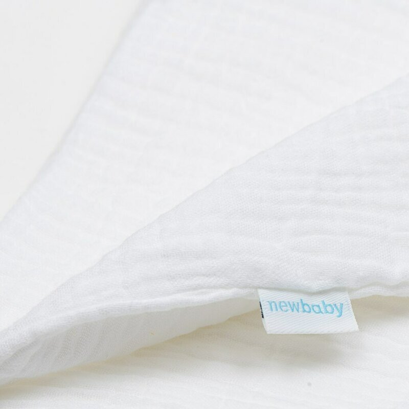 New Baby Paturica moale bebe 80x100 cm din muselina White