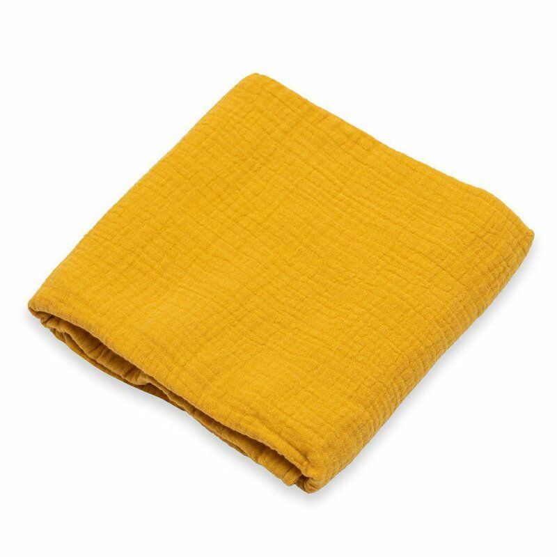 New Baby Paturica moale bebe cu multiple intrebuintari 60x60 cm din bumbac mustard
