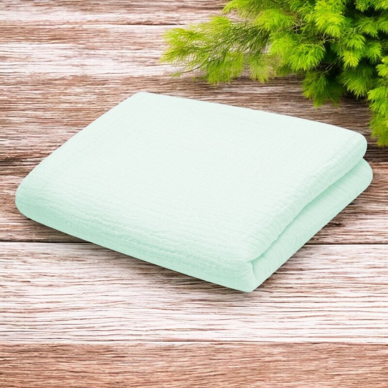 New Baby Paturica pentru bebelusi Mint din muselina bumbac 70x100 cm