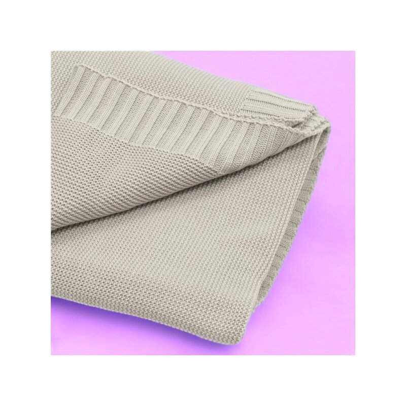 New Baby Paturica tricotata din bambus 80x100 cm beige
