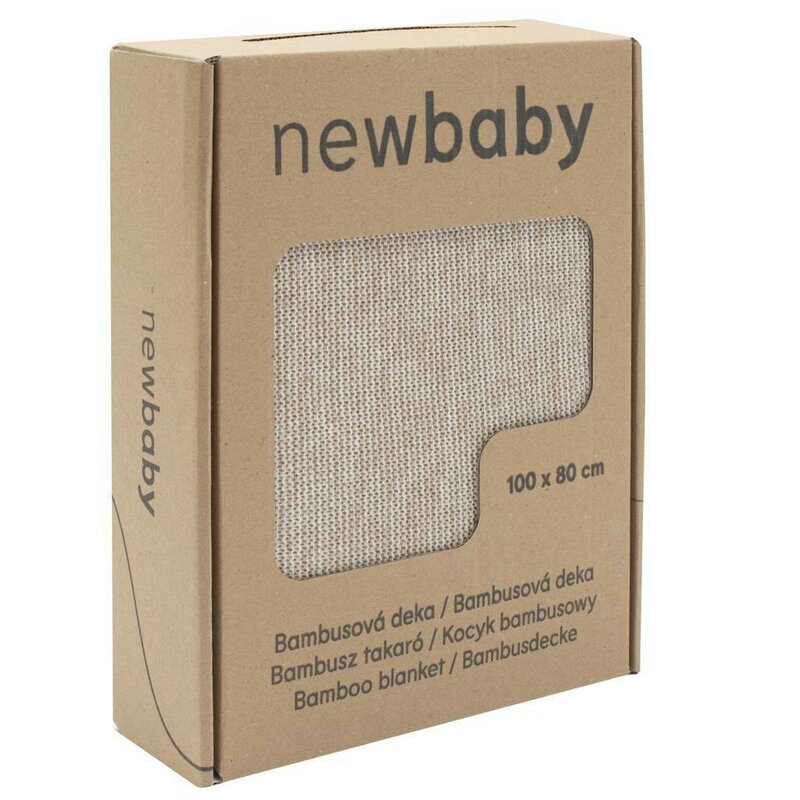 New Baby Paturica tricotata din bambus 80x100 cm beige