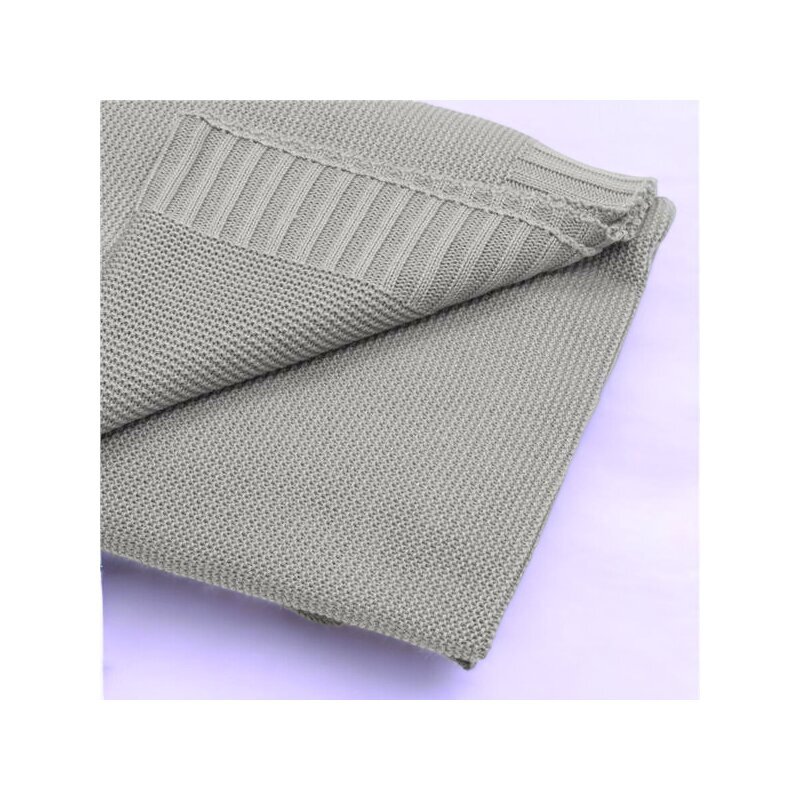 New Baby Paturica tricotata din bambus 80x100 cm grey