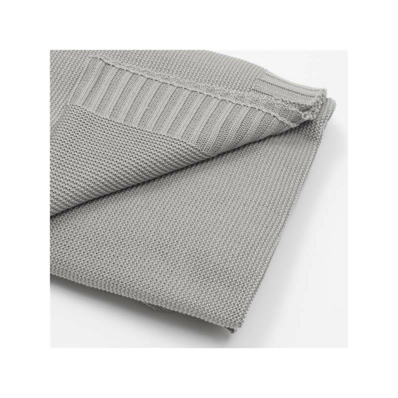 New Baby Paturica tricotata din bambus 80x100 cm grey