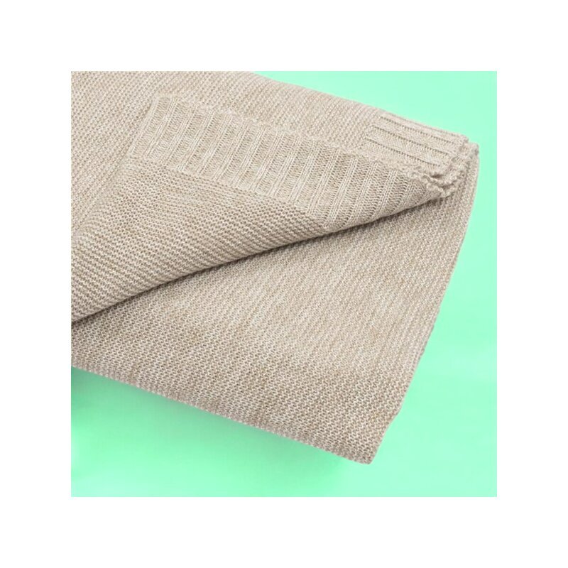 New Baby Paturica tricotata din bambus 80x100 cm light grey