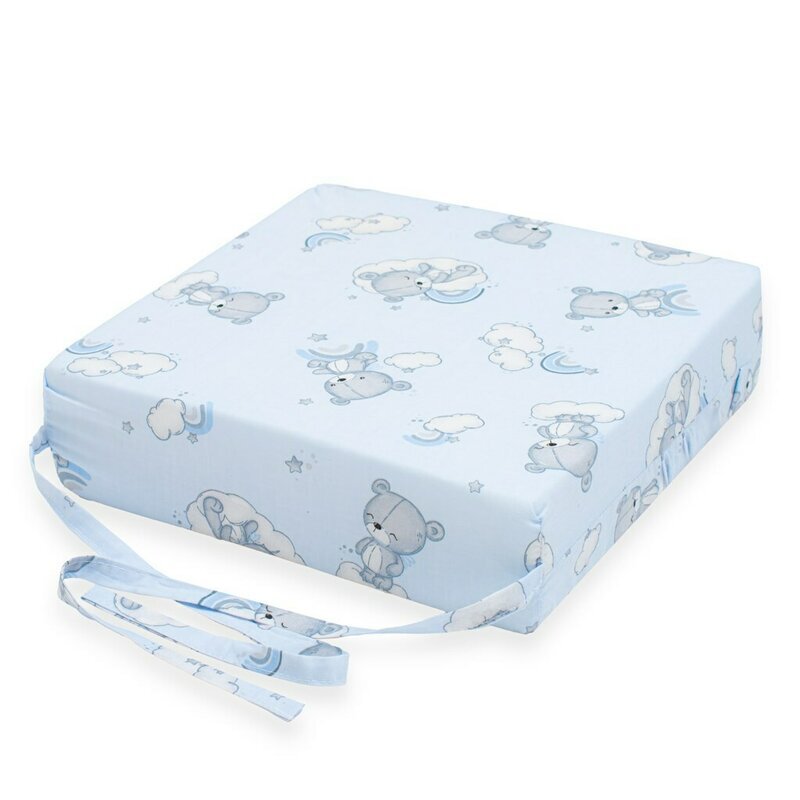 New Baby Pernuta inaltator Bear Blue din spuma poliuretanica husa detasabila din bumbac grosime 8 cm