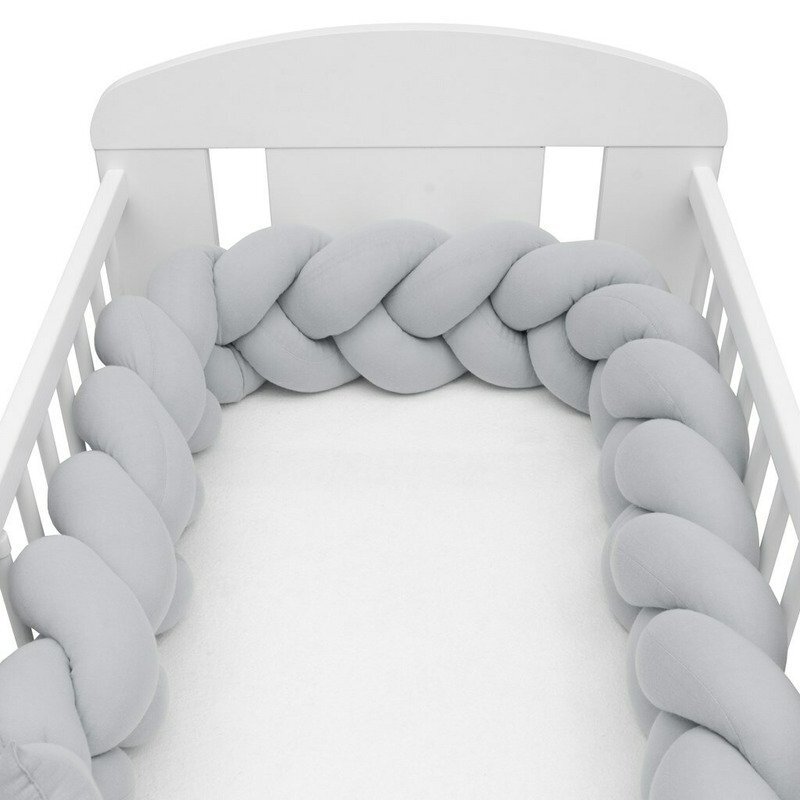 New Baby Protectie laterala pentru patut tip bumper 225 cm grey