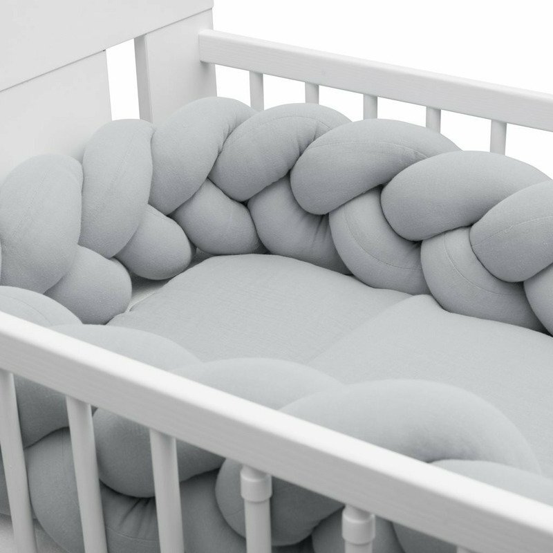 New Baby Protectie laterala pentru patut tip bumper 225 cm grey