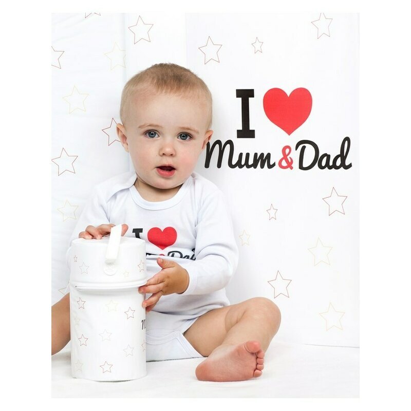 New Baby Saltea de infasat 50x70 0 luni+ I love mum and dad