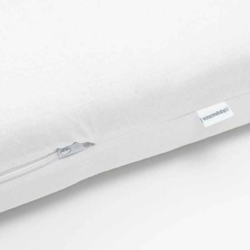 New Baby Saltea patut bebe basic din spuma cu husa detasabila 120x60x5 cm 0 luni+ white