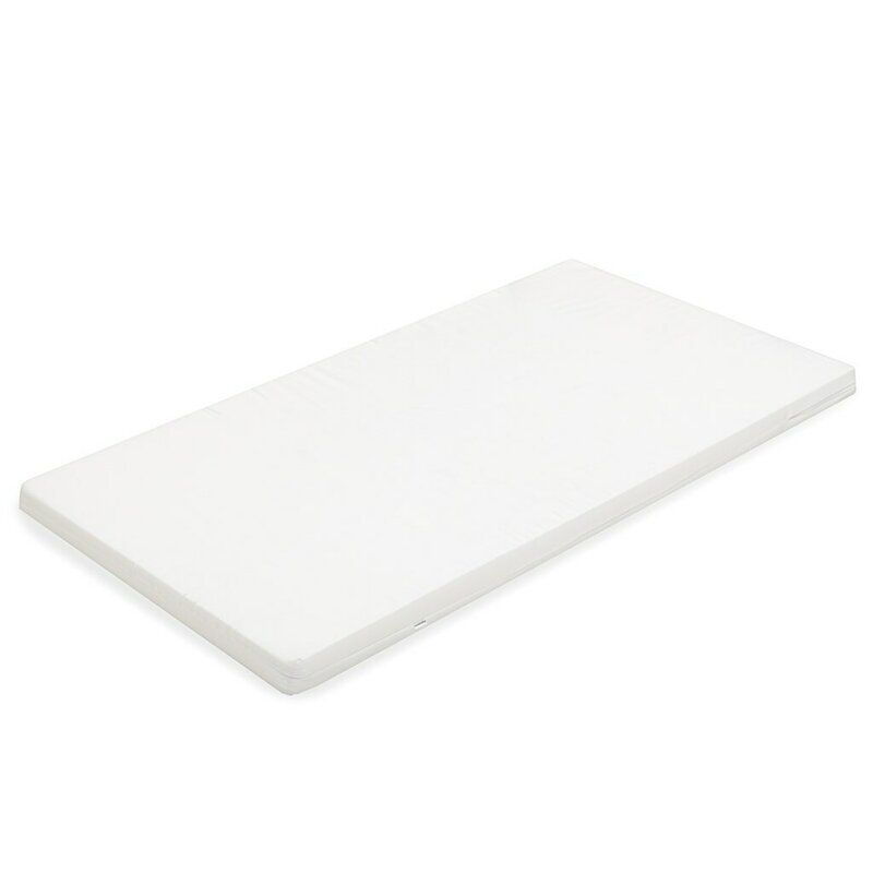 New Baby Saltea patut bebe basic din spuma cu husa detasabila 120x60x5 cm 0 luni+ white