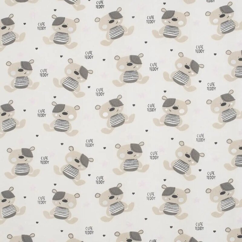 New Baby Saltea patut bebe Teddy Bear din spuma cu husa detasabila 120x60x5 cm 0 luni+ multicolor