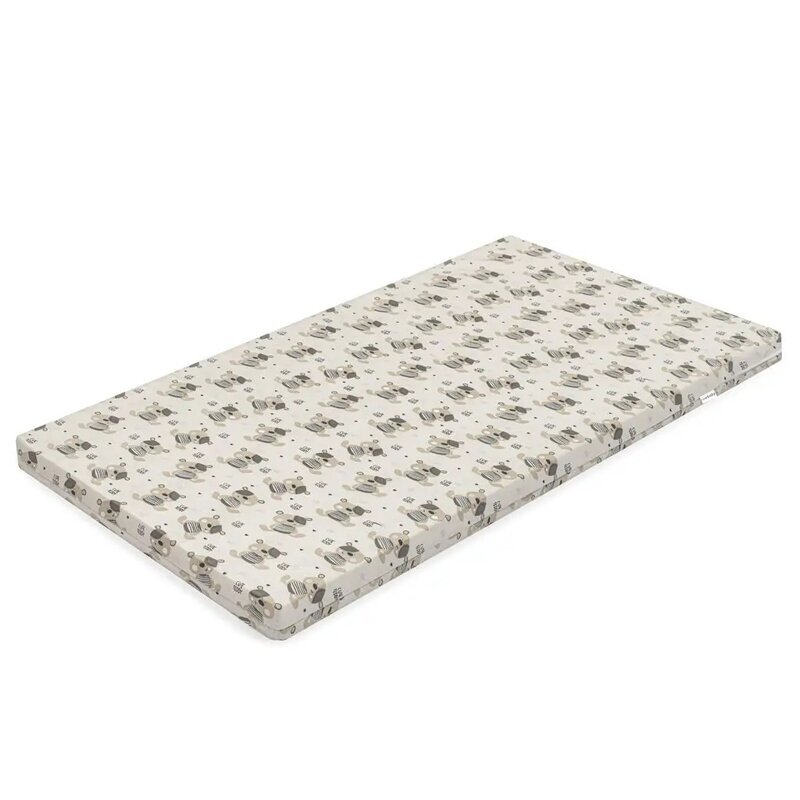 New Baby Saltea patut bebe Teddy Bear din spuma cu husa detasabila 120x60x5 cm 0 luni+ multicolor