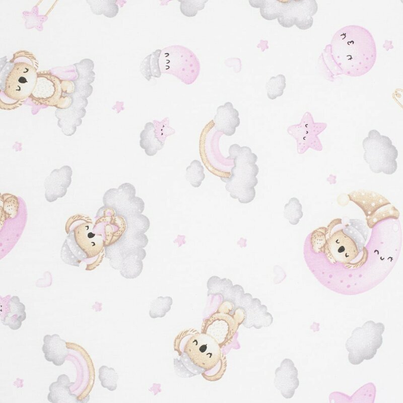 New Baby Saltea patut din spuma cu husa detasabila 120x60x6 cm pink Koala