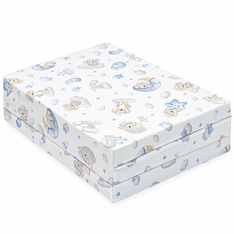 New Baby Salteluta pliabila standard pentru patut din spuma 120x60x5 cm Koala Blue