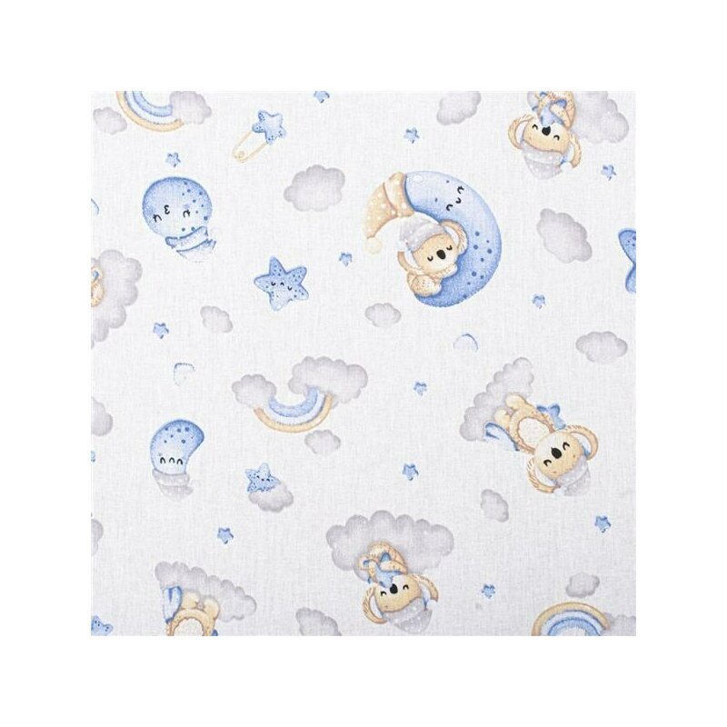 New Baby Salteluta pliabila standard pentru patut din spuma 120x60x5 cm Koala Blue