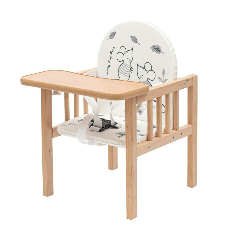 New Baby Scaun de masa 2 in 1 din lemn Jerry transformabil in masuta si scaun inaltime 93 cm