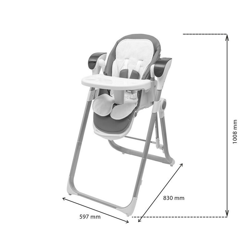 New Baby Scaun de masa 2 in 1 Smart grey