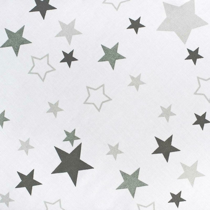 New Baby Set 3 piese Baby Nest cu paturica si pernuta Grey stars