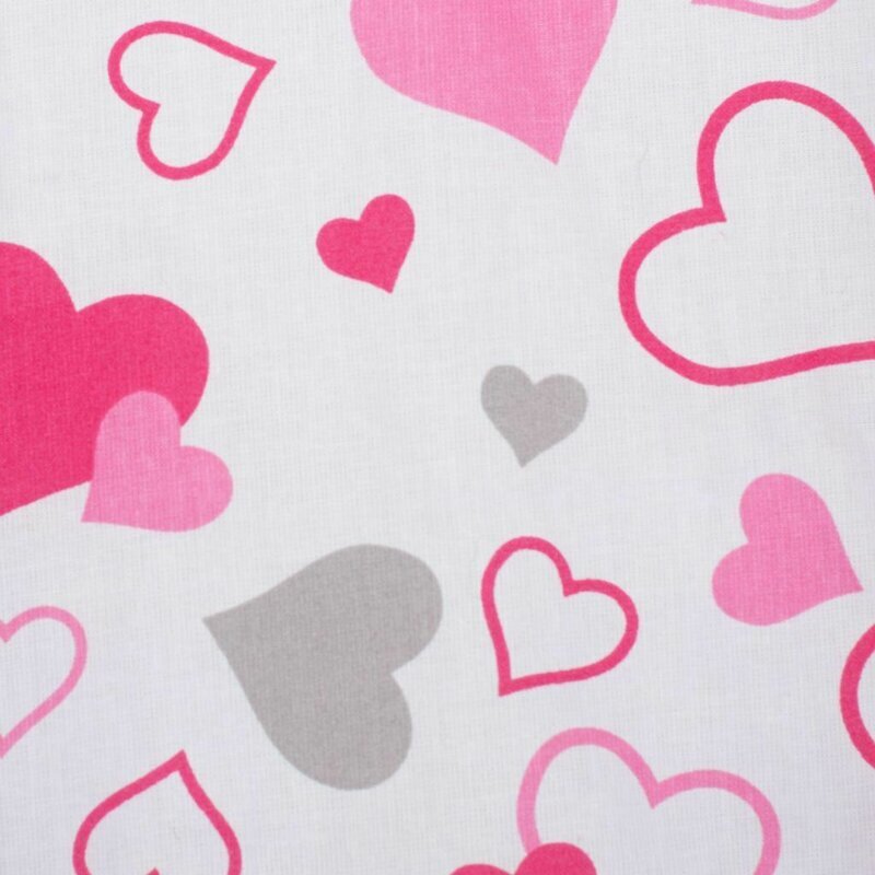 New Baby Set 3 piese Luxury Baby Nest cu paturica si pernuta in forma de inima Minky Hearts Pink