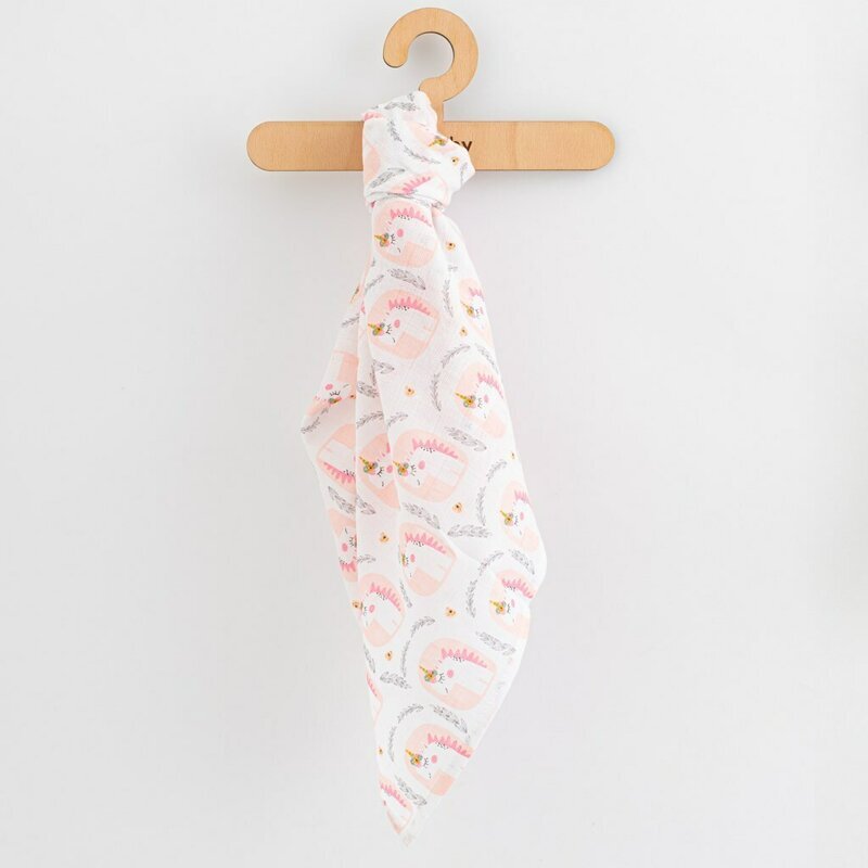 New Baby Set 3 scutece multifunctionale din bumbac 70x80 cm multicolor girl