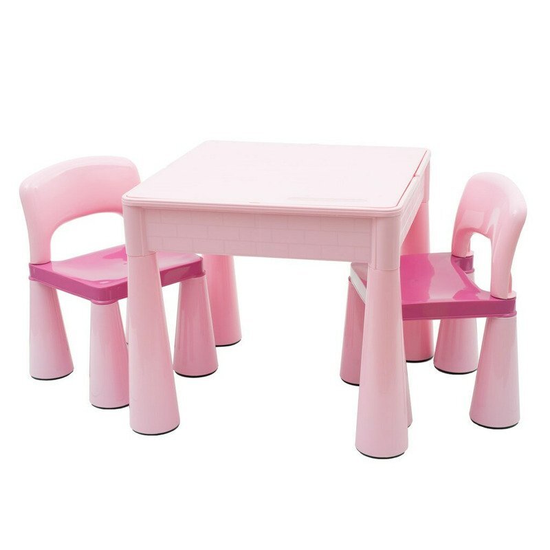 New Baby Set masuta si doua scaune cu parte reversibila Lego Duplo pink