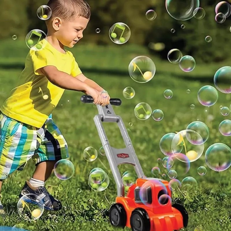 NICEkids Masina de tuns iarba cu baloane de sapun si rezerve Orange