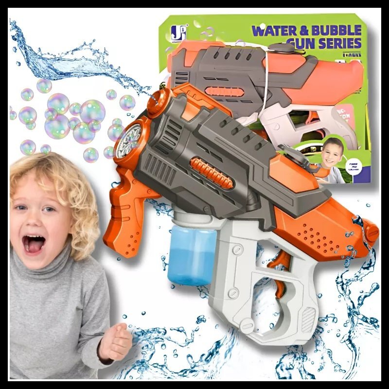NICEkids Pusca automata de apa 2 in 1 Water Bubble Orange