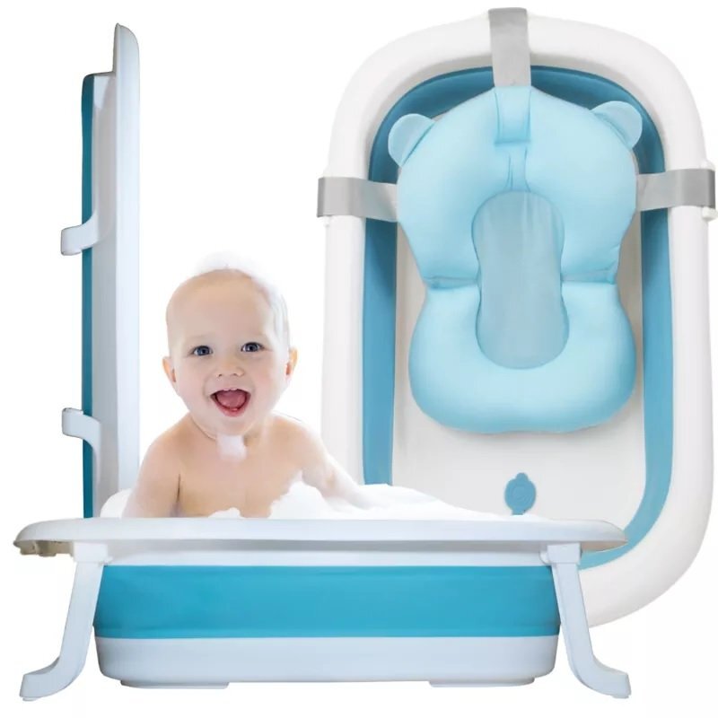 NICEkids Set Cadita pliabila cu Hamac inclus Blue