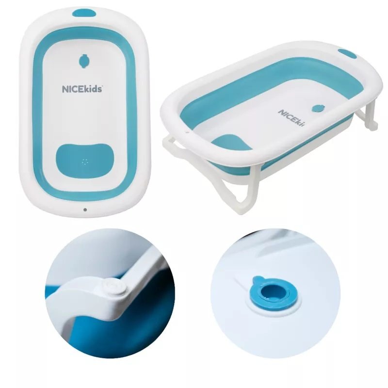 NICEkids Set Cadita pliabila cu Hamac inclus Blue