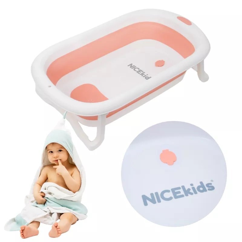 NICEkids Set Cadita pliabila cu Hamac inclus Pink