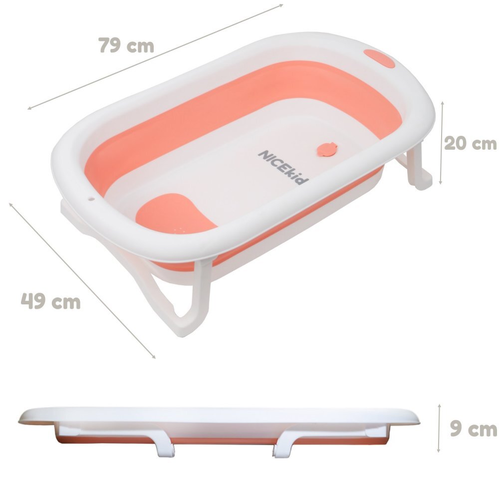 NICEkids Set Cadita pliabila cu Hamac inclus Pink