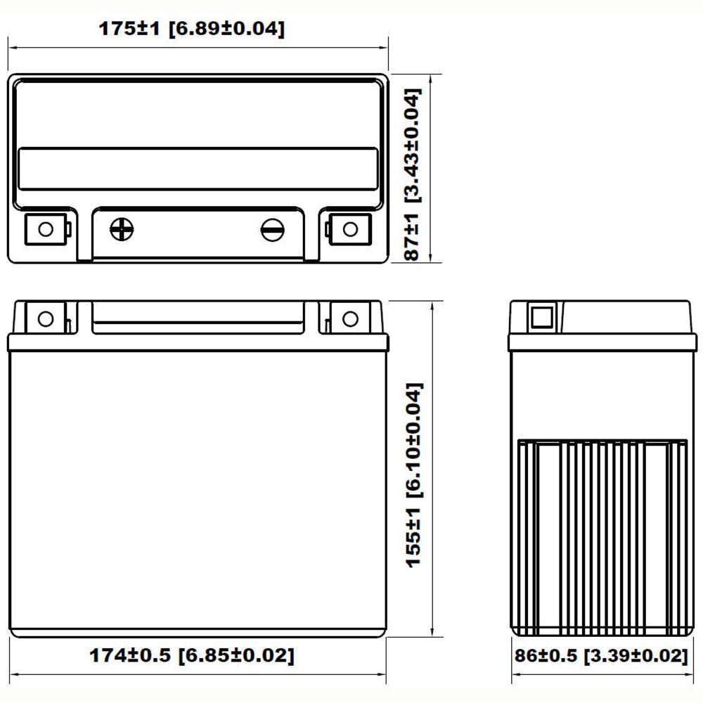 Nichiduta Acumulator moto cu GEL 12V 20Ah YUCELL YG20-BS