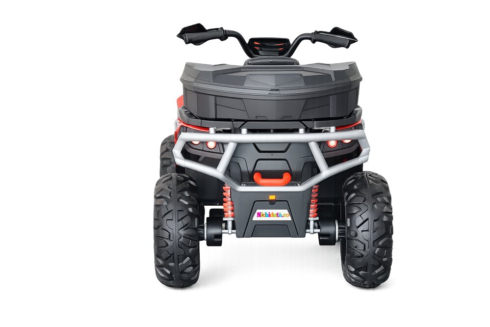 Nichiduta Atv electric copii Ultimate Race Blue 12Vroti eva2 motoareportbagaj cu capacfaruri ledfunctie swing si slow startamortizor cu arc pe spate