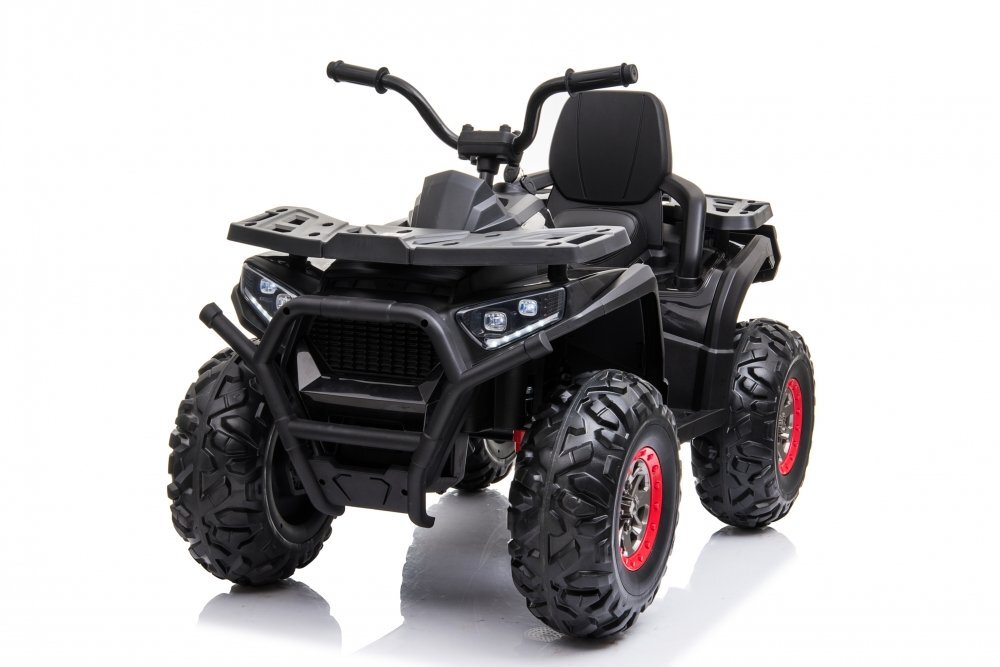 Nichiduta Atv electric pentru copii Desert 90W Black Acumulator 12V 7Ah Telecomanda 2.4G Roti din cauciuc EVA Pornire la buton Unitate audio cu muzica si display SuspensiiSpatar inalt