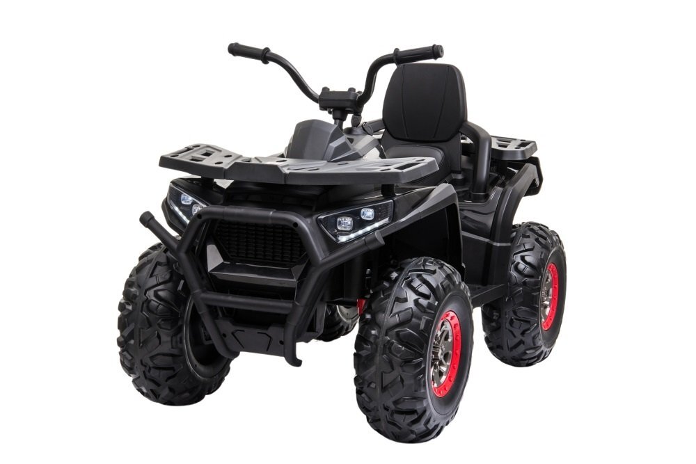 Nichiduta Atv electric pentru copii Desert 90W Black Acumulator 12V 7Ah Telecomanda 2.4G Roti din cauciuc EVA Pornire la buton Unitate audio cu muzica si display SuspensiiSpatar inalt