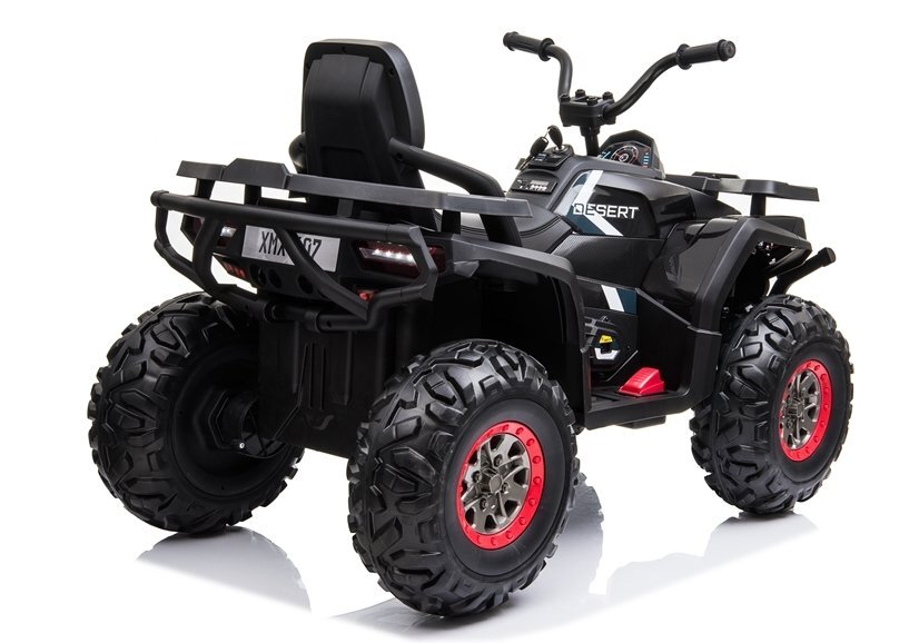 Nichiduta Atv electric pentru copii Desert 90W BlueAcumulator 12V 7Ah Telecomanda 2.4G Roti din cauciuc EVA Pornire la buton Unitate audio cu muzica si display SuspensiiSpatar inalt