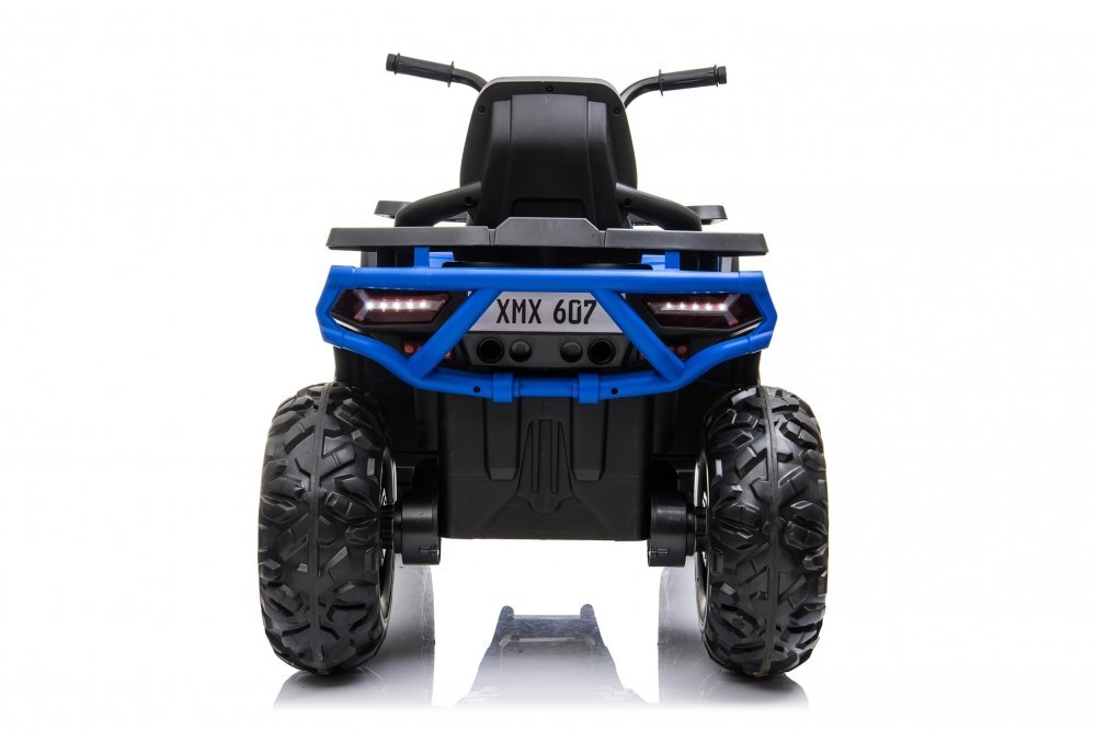Nichiduta Atv electric pentru copii Desert 90W BlueAcumulator 12V 7Ah Telecomanda 2.4G Roti din cauciuc EVA Pornire la buton Unitate audio cu muzica si display SuspensiiSpatar inalt