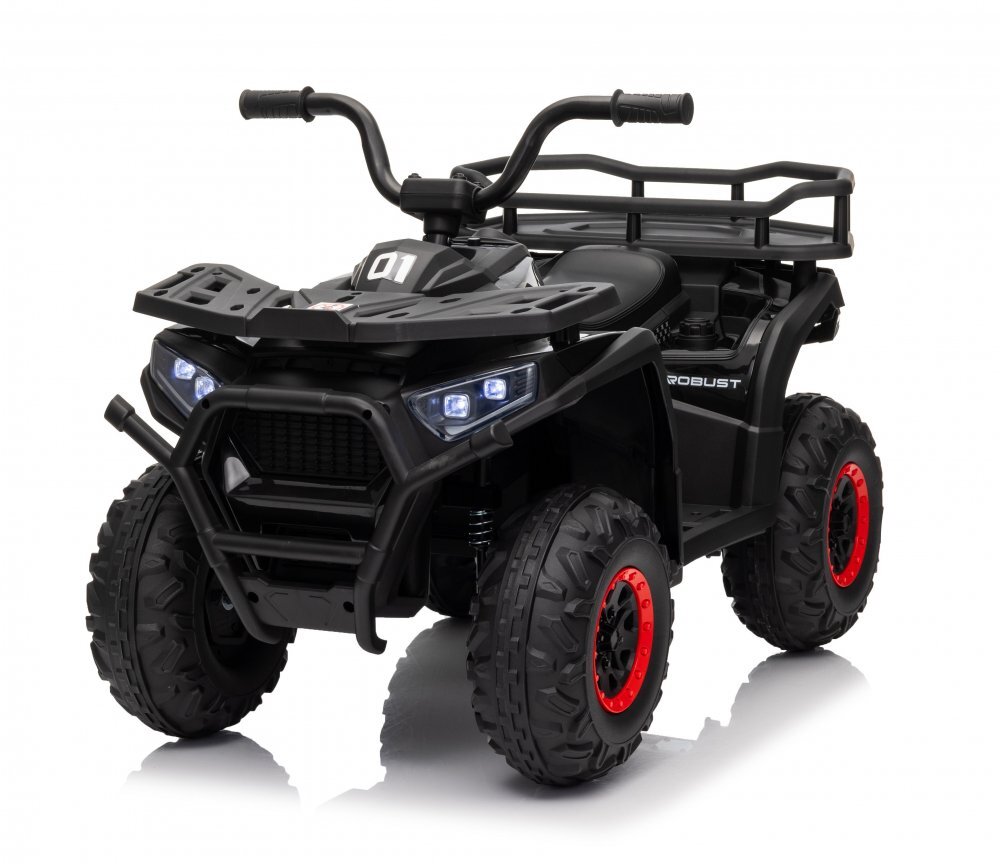 Nichiduta Atv electric pentru copii Desert XRobust 4x4 Speed Black cu telecomanda4 motoare acumulator 24V 4.5Ahsuport picioareefecte sonorefaruri cu lumini LEDpornire la buton pedala acceleratie