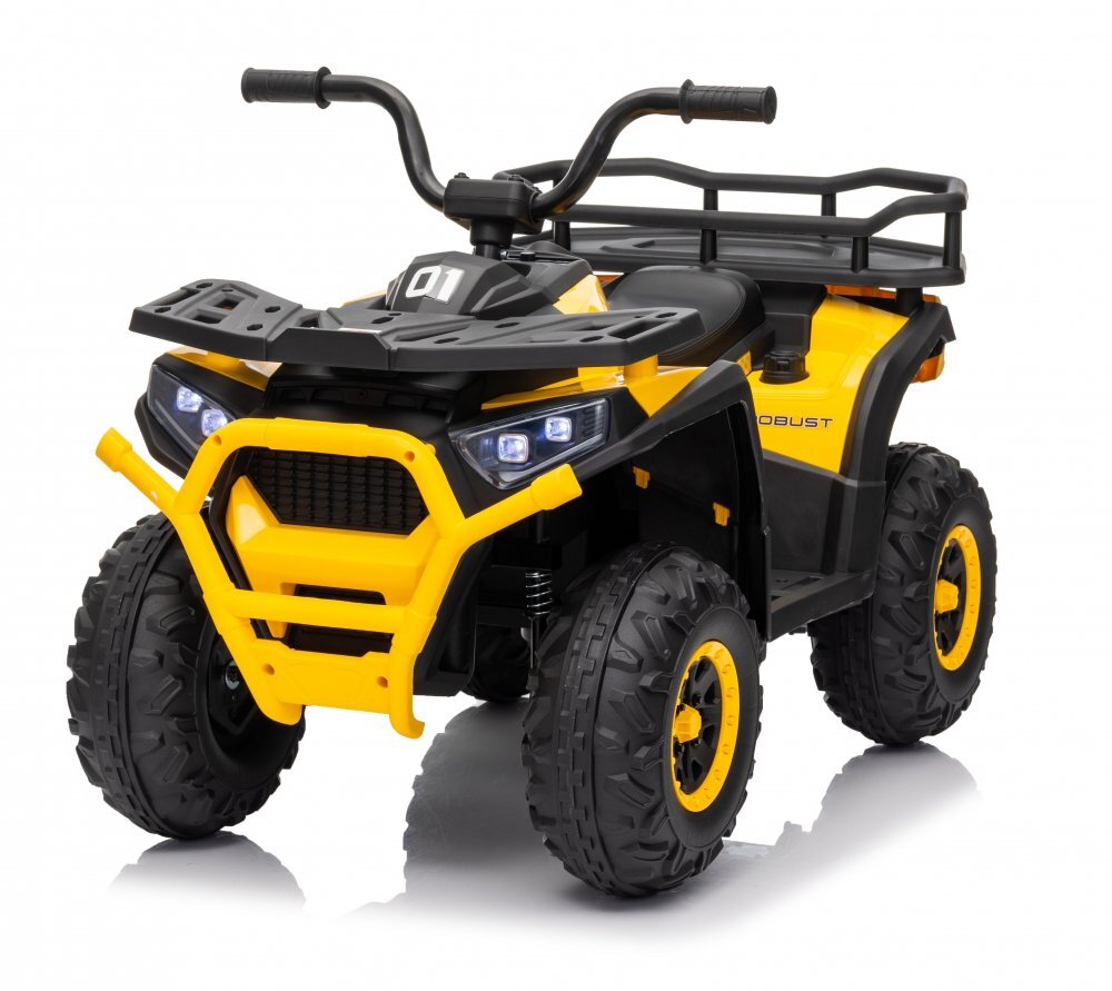 Nichiduta Atv electric pentru copii Desert XRobust 4x4 Speed Yellow4 motoare Acumulator 24V 5Ah Roti EVA Scaun din piele Suport picioare Efecte sonore Faruri cu lumini LEDPornire la buton Pedala acceleratie