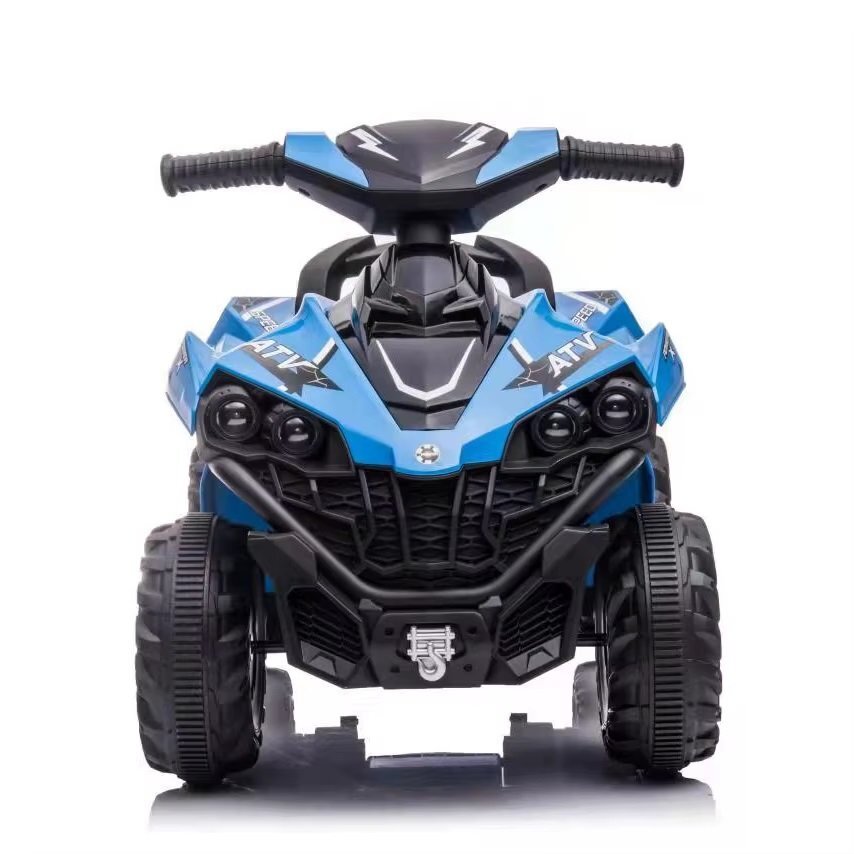 Nichiduta Atv electric pentru copii Power X Speed Blue2 motoare acumulator 12V 4.5Ahroti rezistentesuport picioare manere ergonomiceefecte sonorefaruri cu lumini ledpornire la butonpedala acceleratie