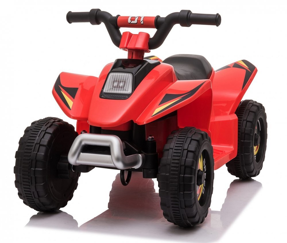 Nichiduta Atv electric pentru copii Speed 1 Red 25 W Acumulator 6V 4.5Ah Roti rezistente Pornire la buton Suport picioare lat Mers inainteinapoi Viteza 3-5kmh
