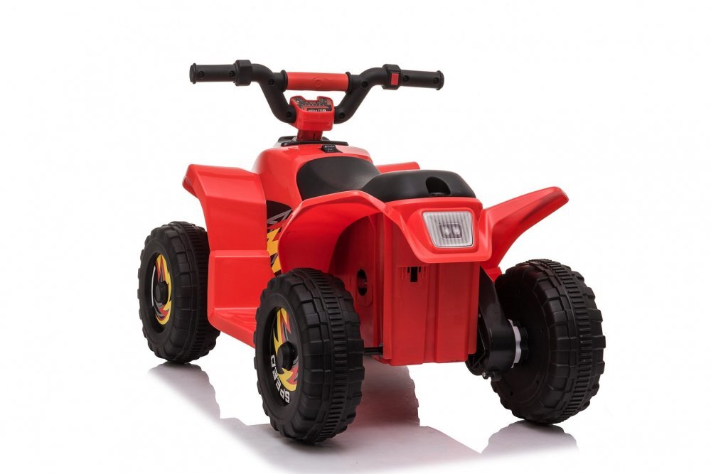 Nichiduta Atv electric pentru copii Speed 1 Red 25 W Acumulator 6V 4.5Ah Roti rezistente Pornire la buton Suport picioare lat Mers inainteinapoi Viteza 3-5kmh