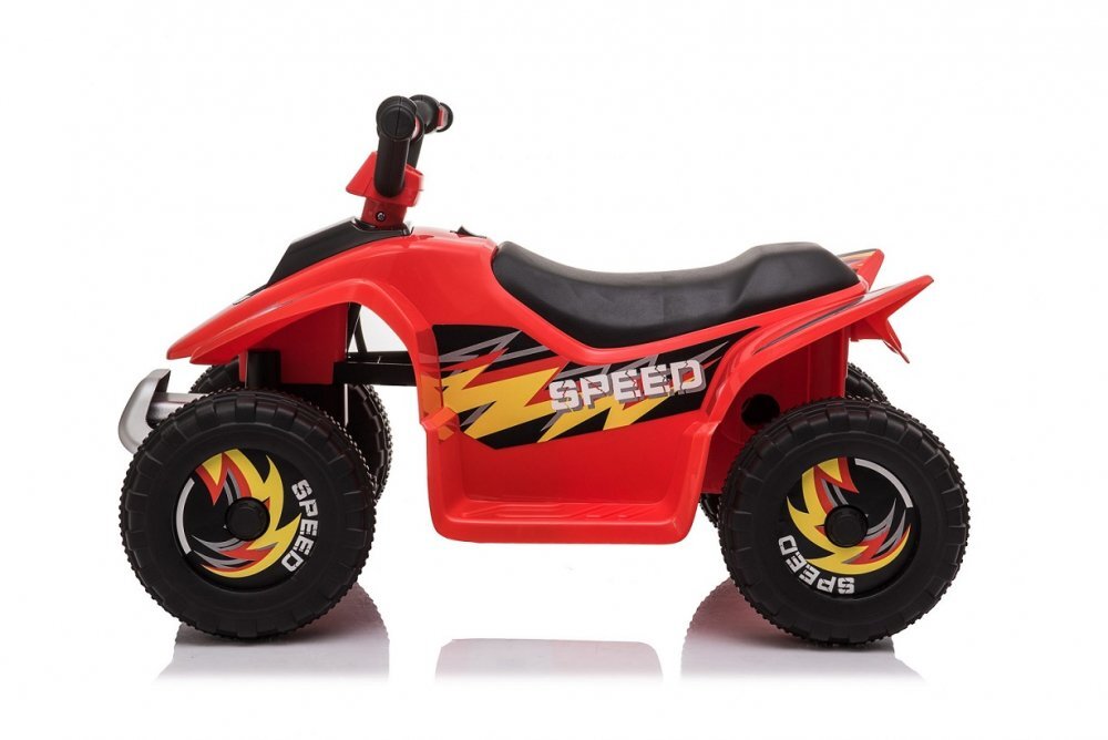 Nichiduta Atv electric pentru copii Speed 1 Red 25 W Acumulator 6V 4.5Ah Roti rezistente Pornire la buton Suport picioare lat Mers inainteinapoi Viteza 3-5kmh