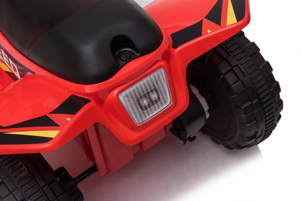 Nichiduta Atv electric pentru copii Speed 1 Red 25 W Acumulator 6V 4.5Ah Roti rezistente Pornire la buton Suport picioare lat Mers inainteinapoi Viteza 3-5kmh