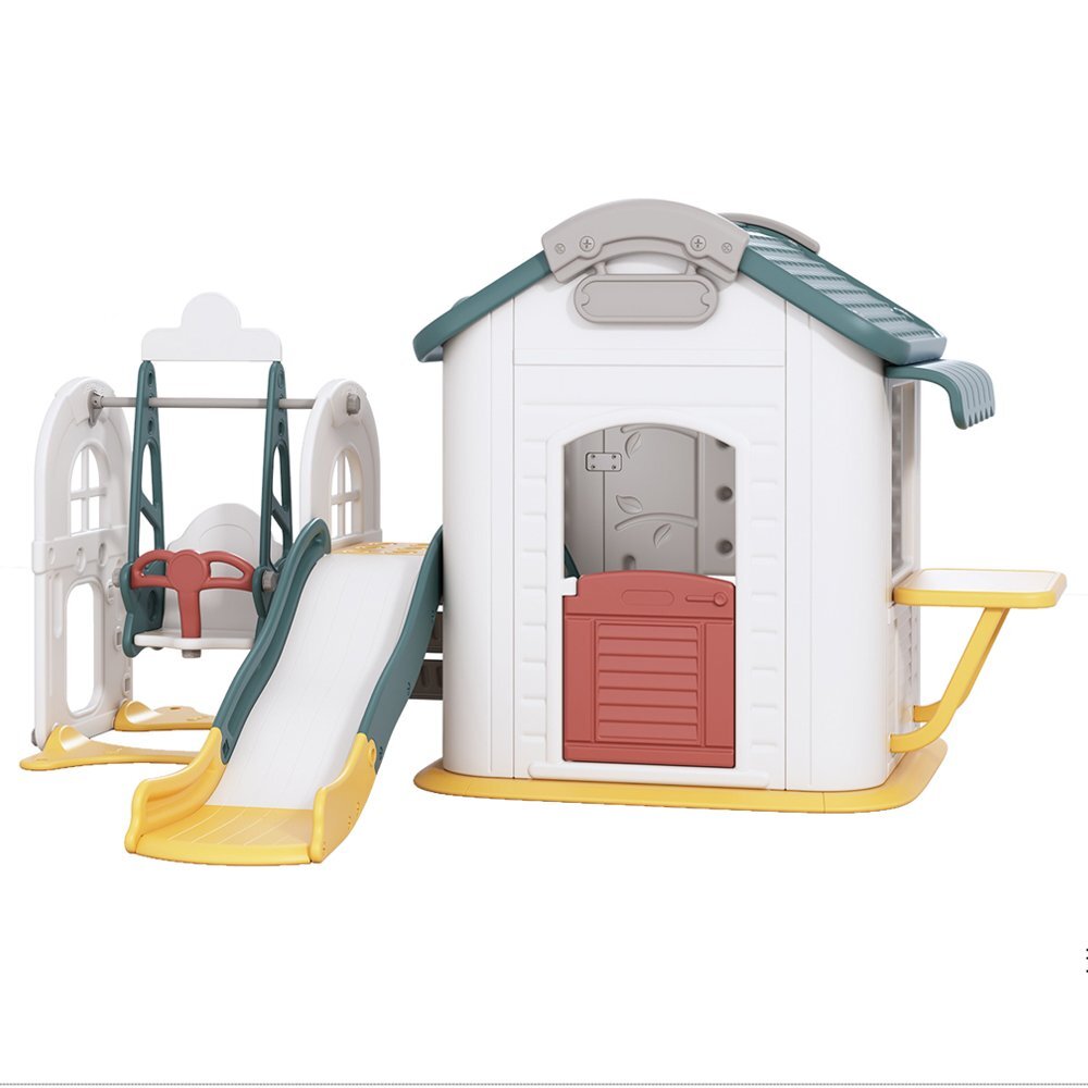 Nichiduta Casuta pentru copii cu leagan si tobogan Toy House