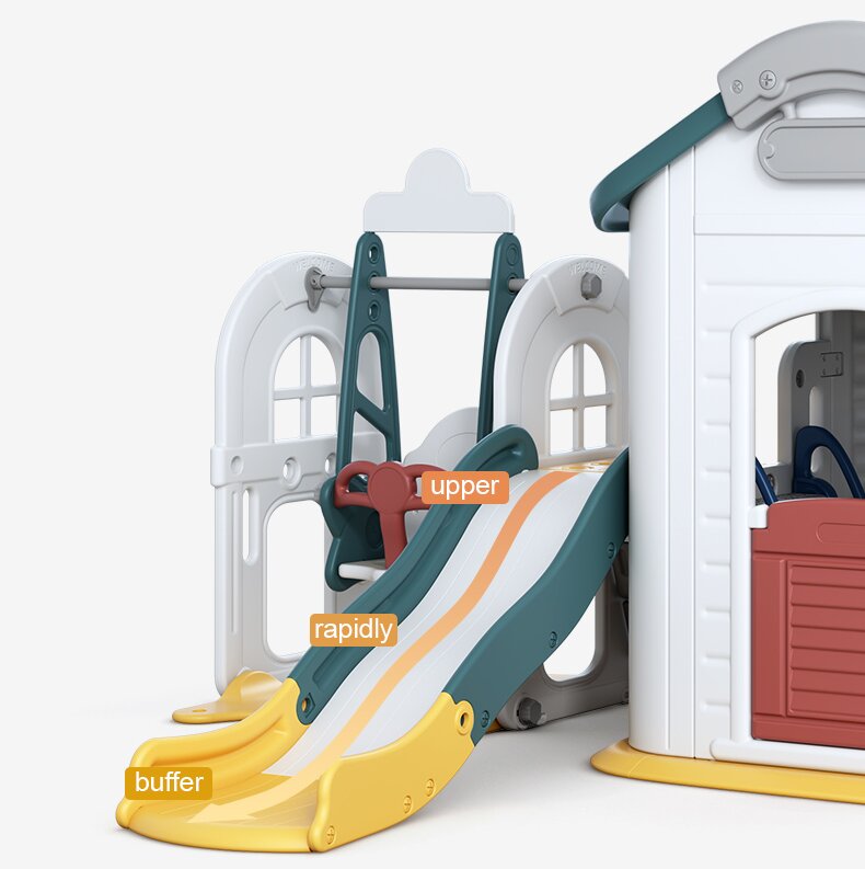 Nichiduta Casuta pentru copii cu leagan si tobogan Toy House